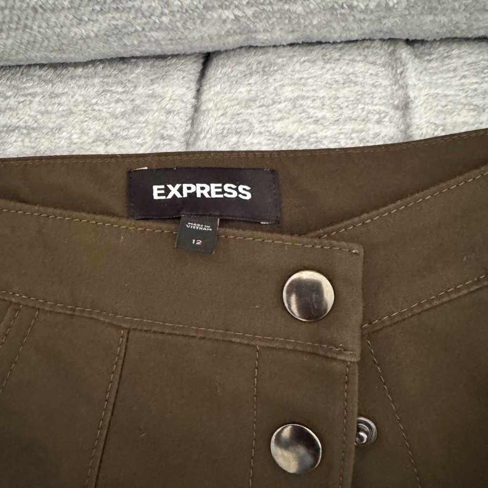Express Olive Mini Skirt